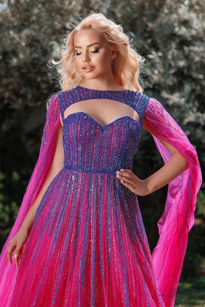 Runway Evening Graceful Beaded Maxi Dress