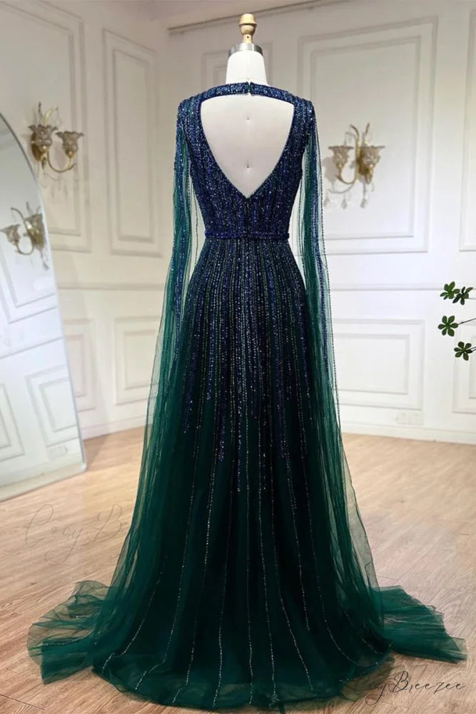 Runway Evening Graceful Beaded Maxi Dress