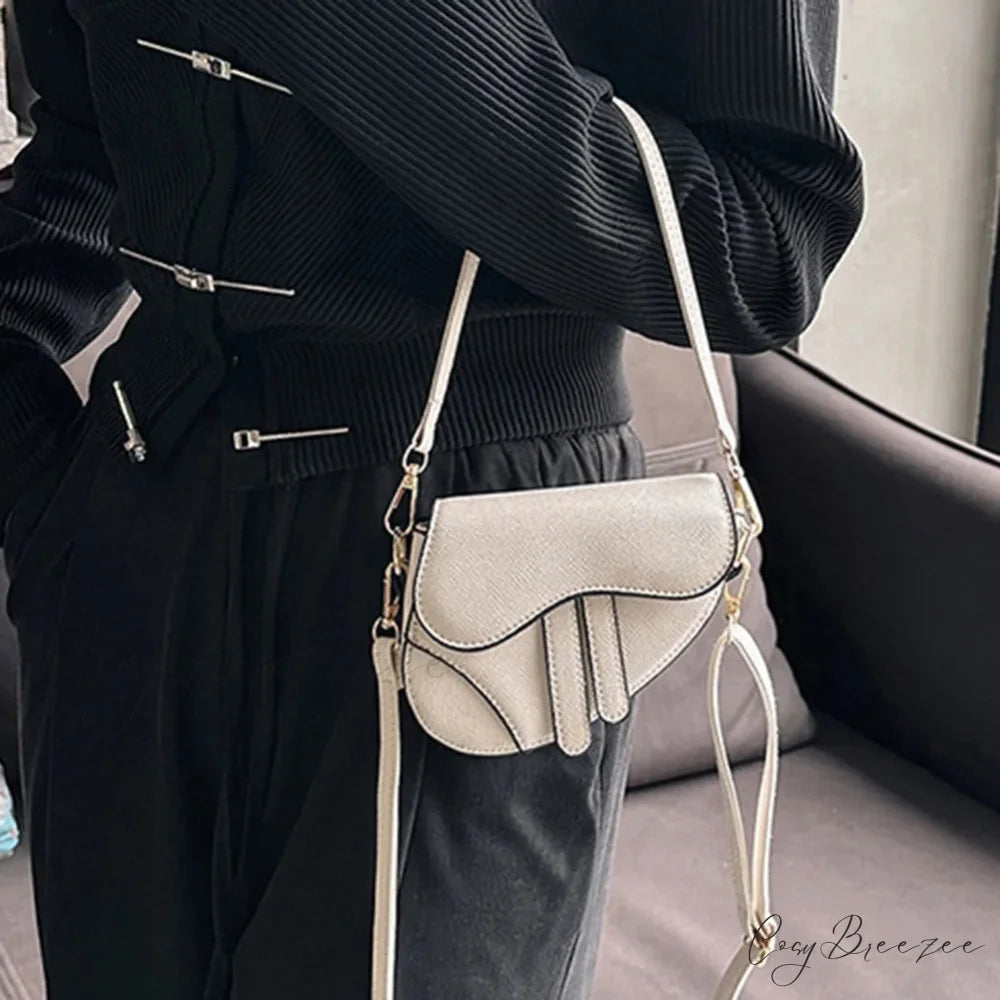 Saddle Messenger Leather Crossbody Handbag handbag-250126