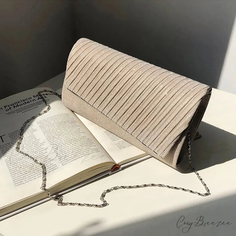 Sequin Wedding Party Clutch Champagne wristlet-250126