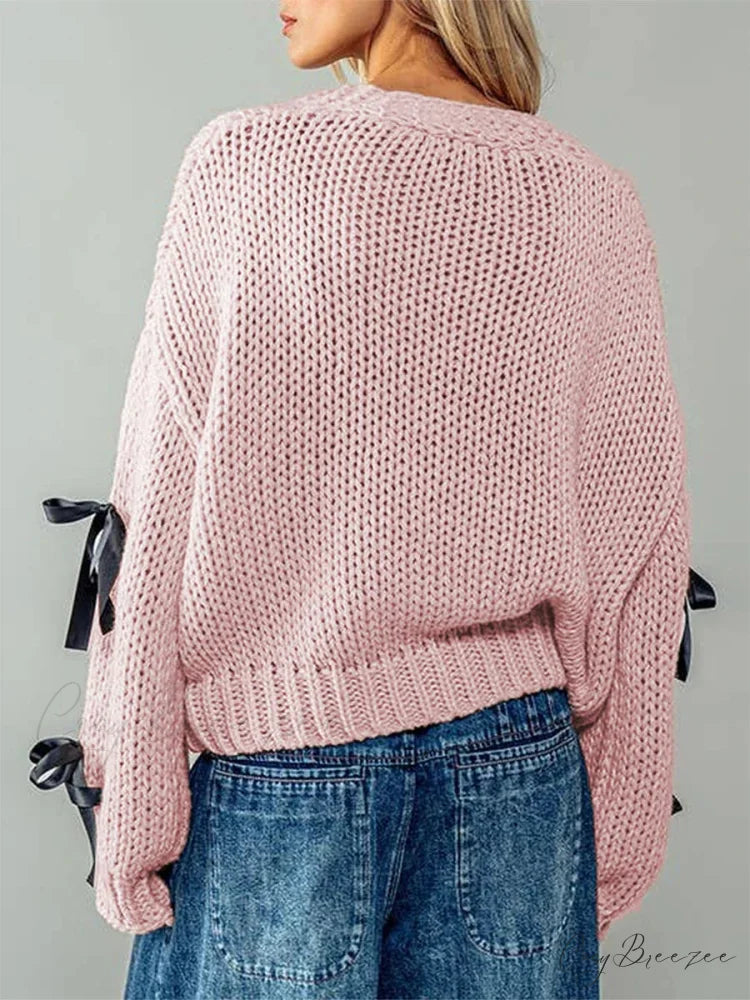 Sequined V-neck Knit Cardigan cardigans-241228