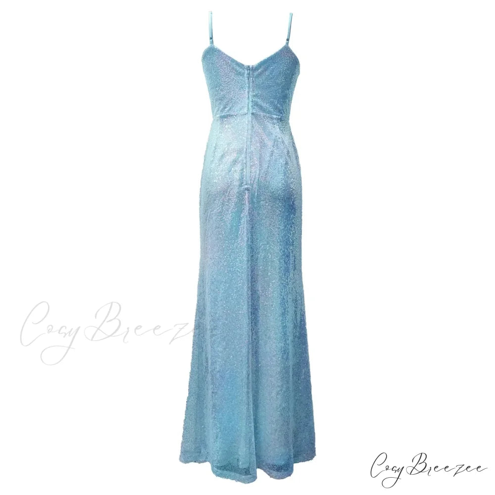 Sexy Elegant Strapless Tempting Backless Sophisticated High-Split Long Maxi Dress