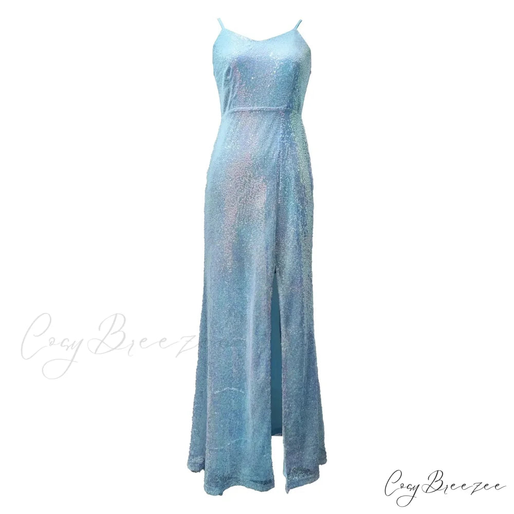 Sexy Elegant Strapless Tempting Backless Sophisticated High-Split Long Maxi Dress