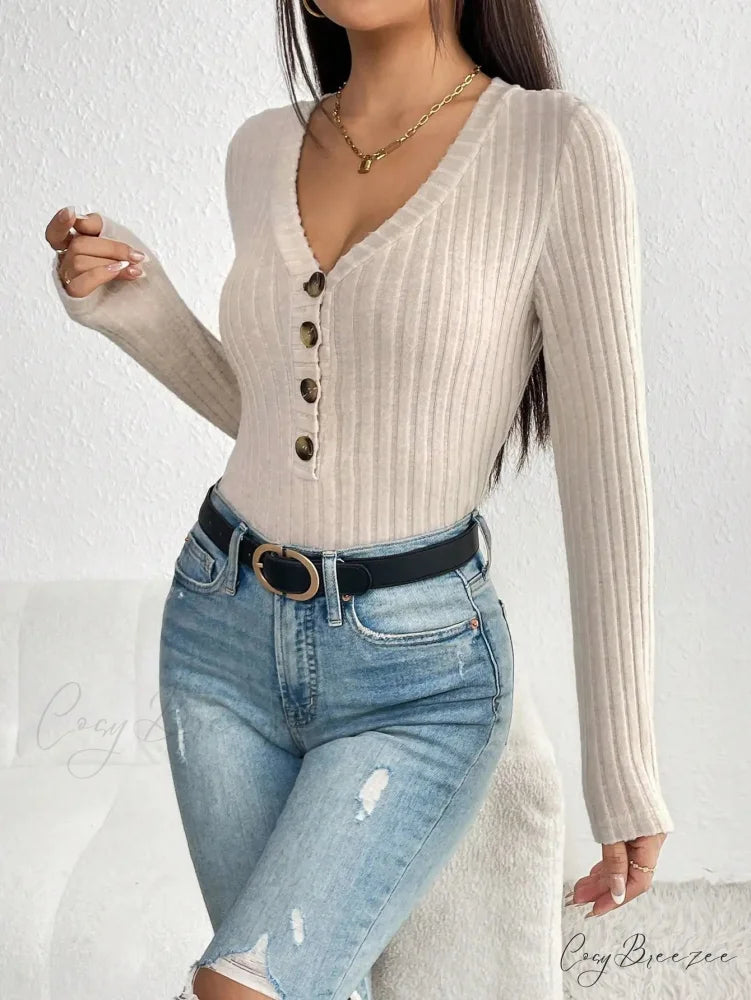 Sexy Slimming Le Yin One-Piece Button Base Coat Women knittop-250126