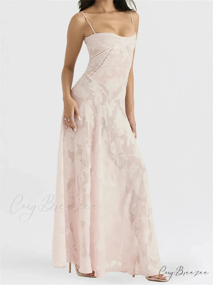 Sexy Women Sleeveless Spaghetti Strap Sling Lace Floral Backless Criss-cross Tie-up Summer Vestidos
