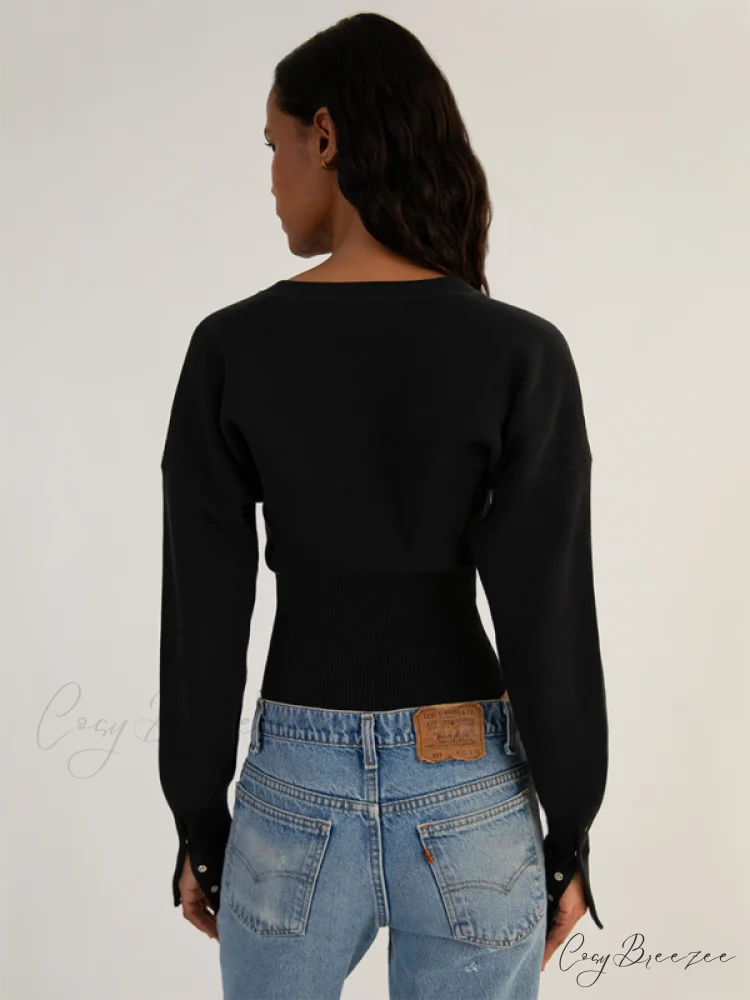 Sexy Women’s Button Cardigan Sweater