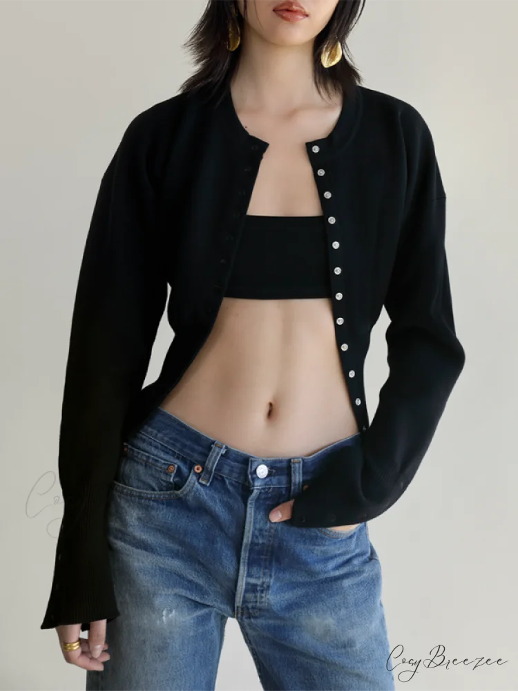 Sexy Women’s Button Cardigan Sweater