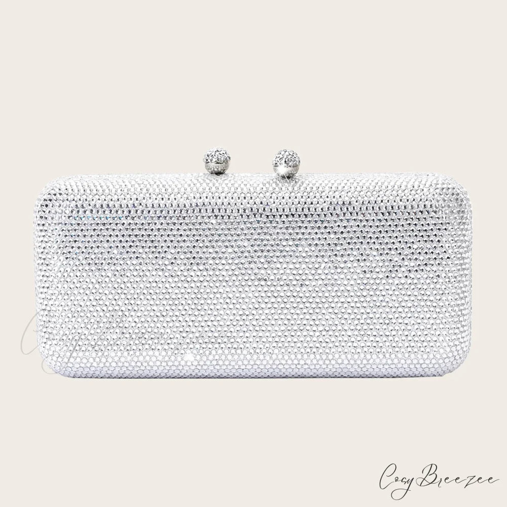 Shining Evening Wedding Shoulder Bag Silver clutchbag-250126