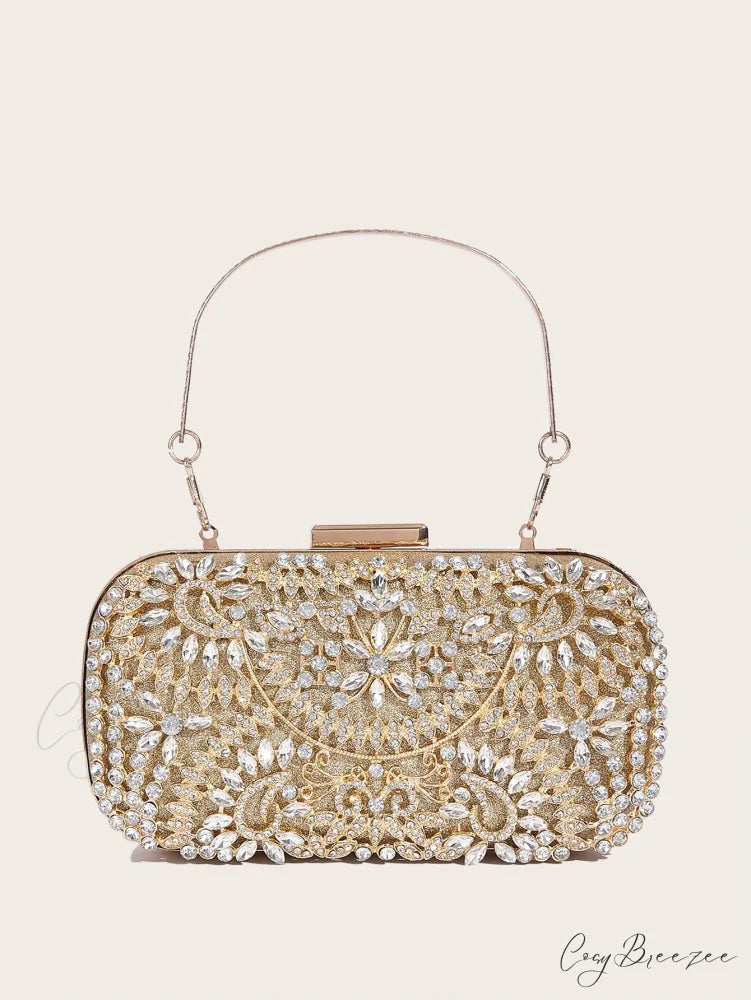 Shiny Corduroy Fashionable Dinner Party Wedding Clutch Bag Gold clutchbag-250126