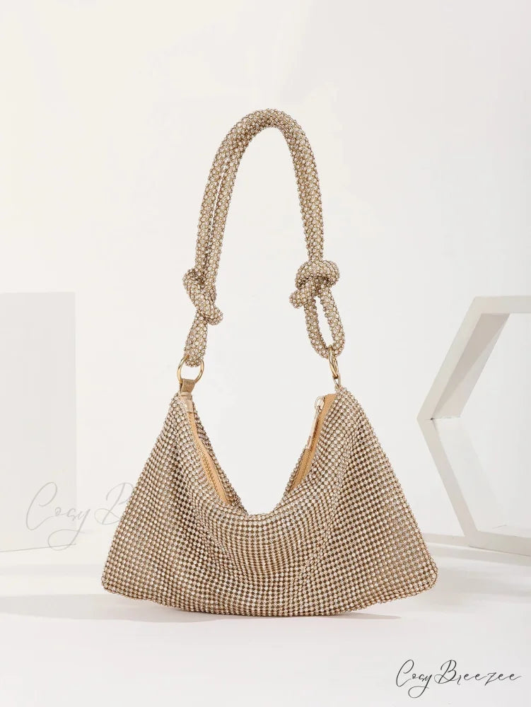 Shiny Rhinestones Elegant Wedding Clutch GOLD clutchbag-250126