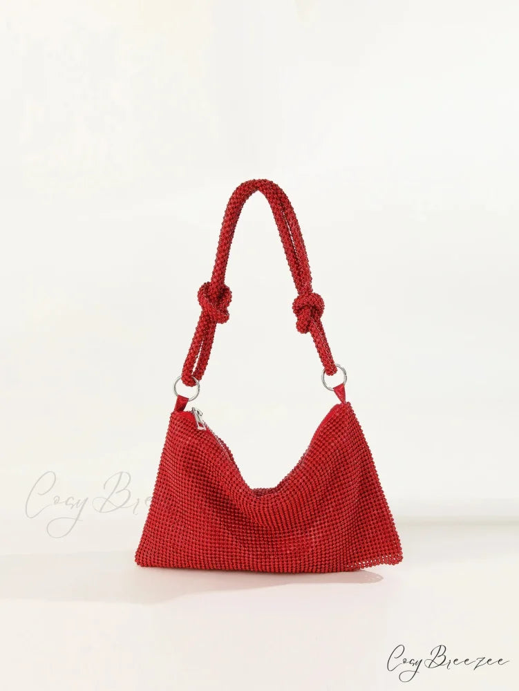 Shiny Rhinestones Elegant Wedding Clutch RED clutchbag-250126