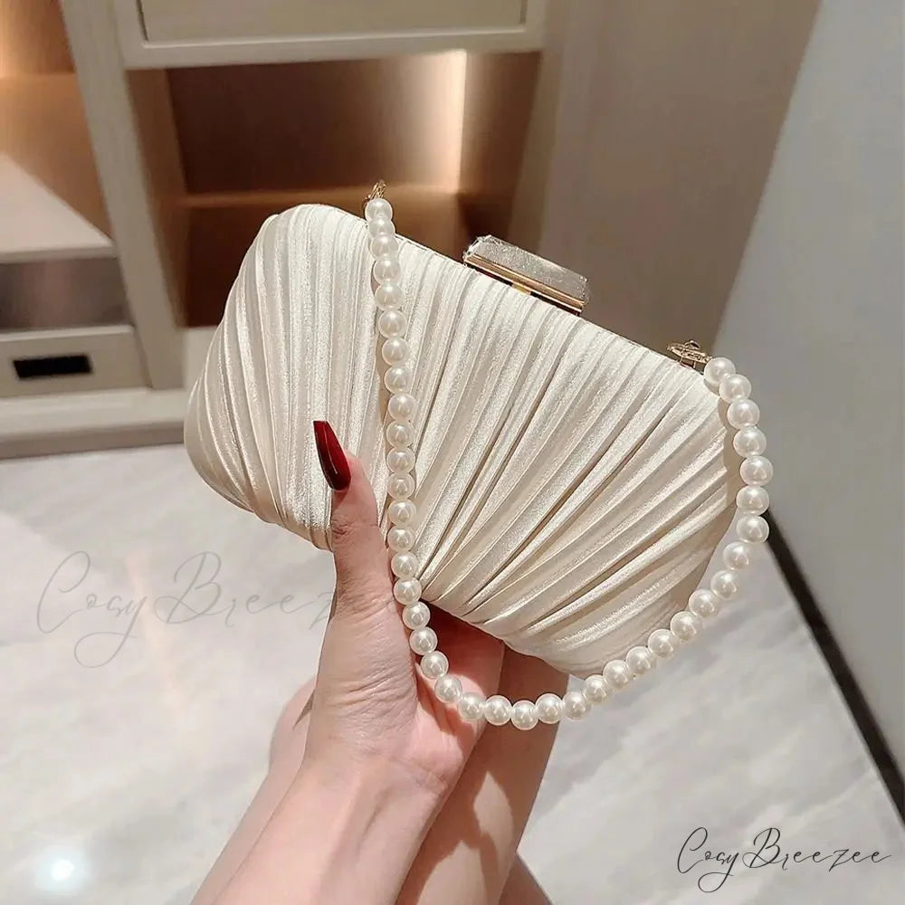 Silk Evening Elegant Banquet Clutch Gold clutchbag-250126