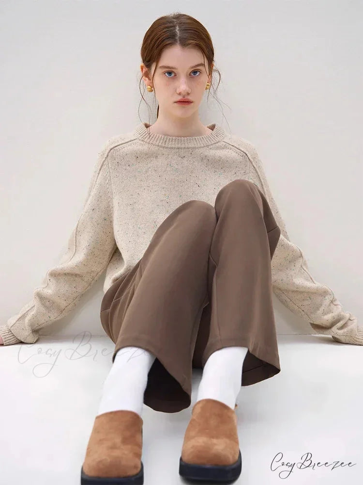 Simple Colorful Dot Wool Pullover Sweater swraters-241228