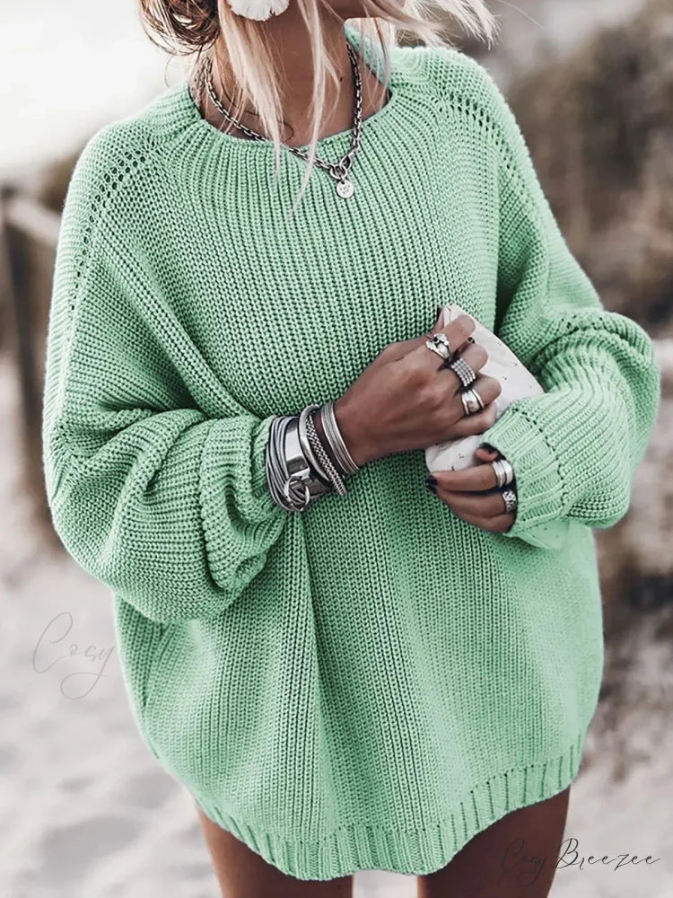 Simple Knit Stretch Winter Sweater swraters-241228