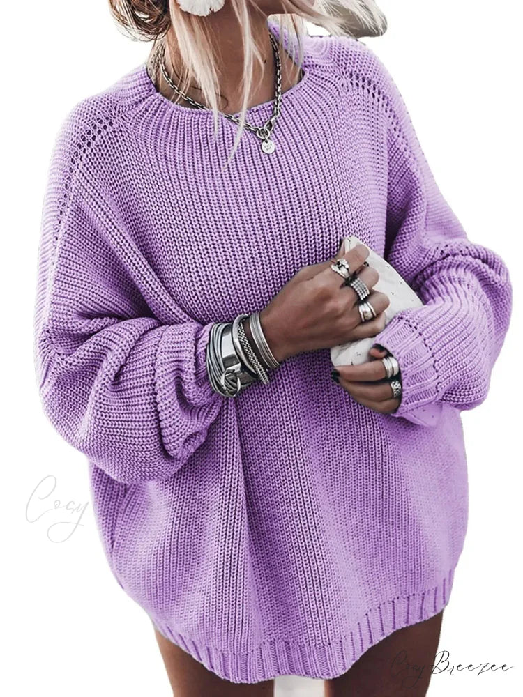 Simple Knit Stretch Winter Sweater swraters-241228