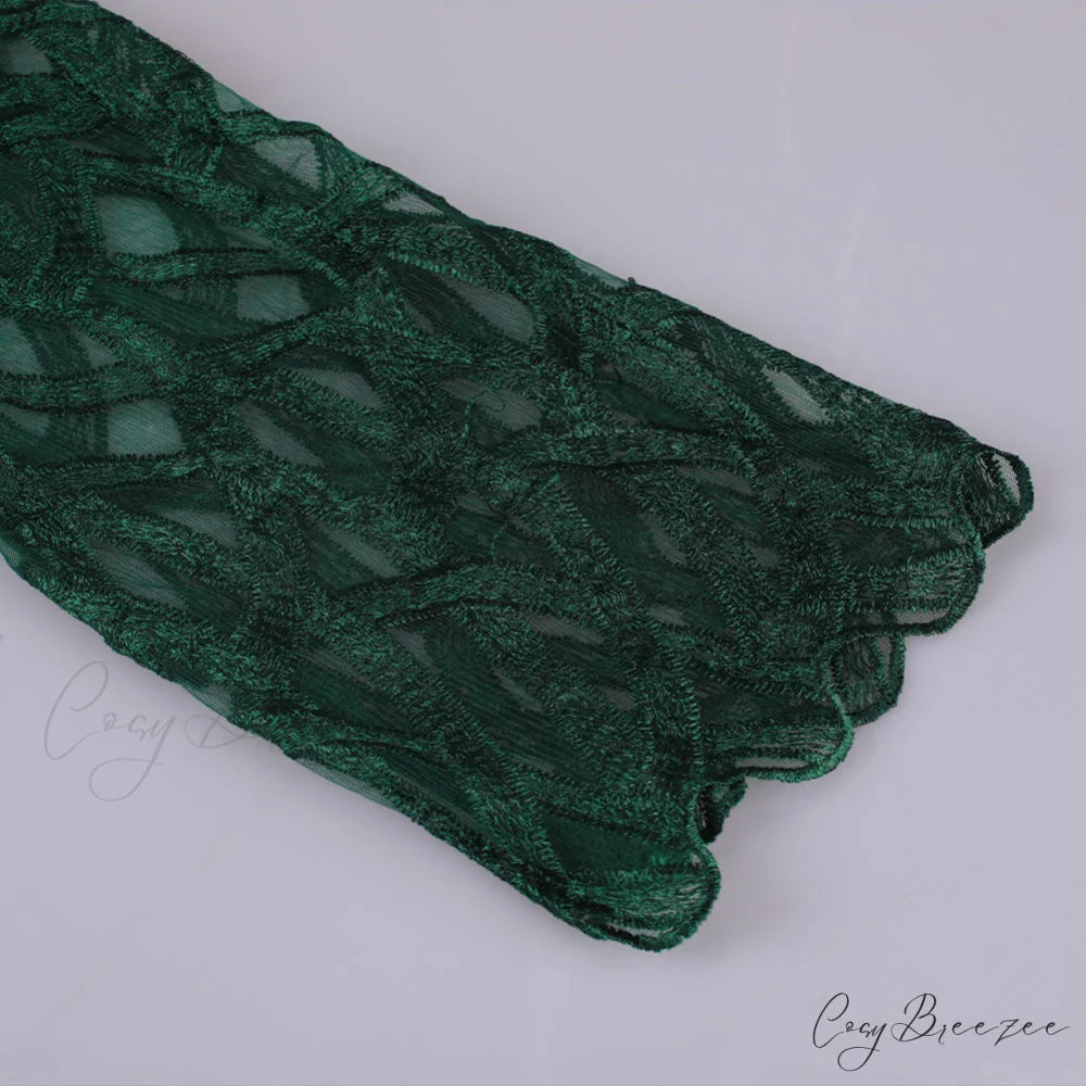 Size Elegant Evening Outfits Sequin Party Women Wedding Plus Bodycon - Warm-Season 4XL Gown - for Green Gown 5XL