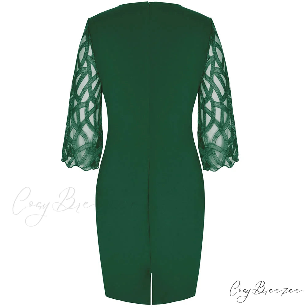 Size Elegant Evening Outfits Sequin Party Women Wedding Plus Bodycon - Warm-Season 4XL Gown - for Green Gown 5XL