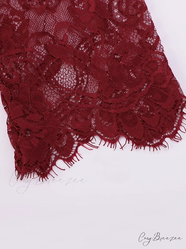 Size Plus 3/4 Neck Length with and Gown Women’s Lace Crew Party Sleeves