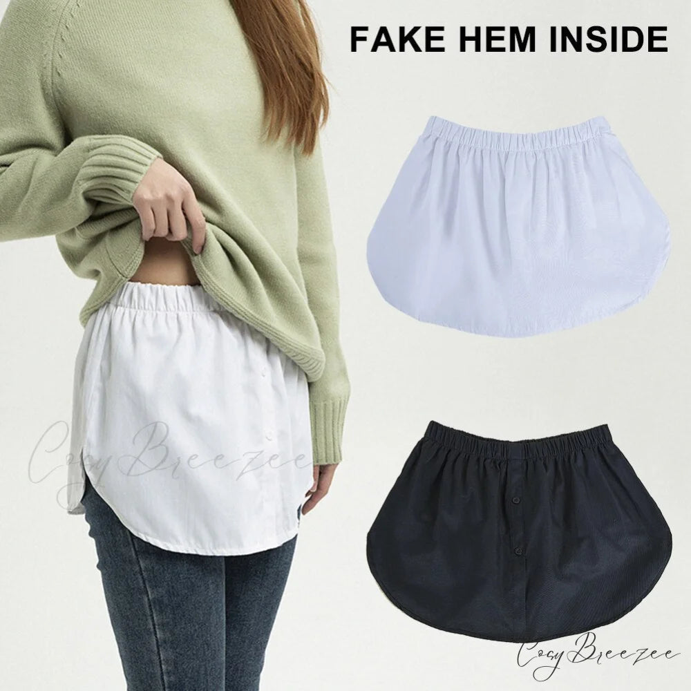 Skirts High Hoodies Extender Sweaters Slips Elastic Half Womens Waist Split Hemline