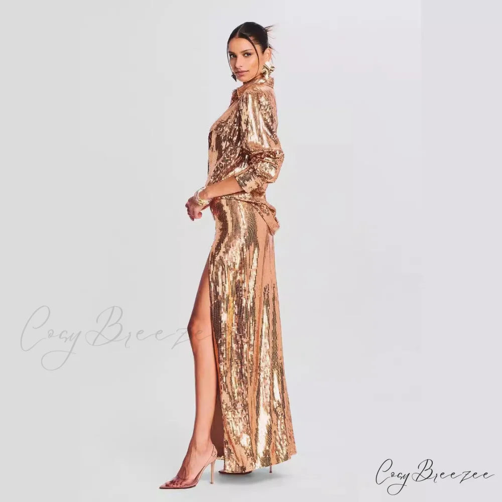 Sleeveless Slim Fit Sequin Party Prom Dress promdress-250223