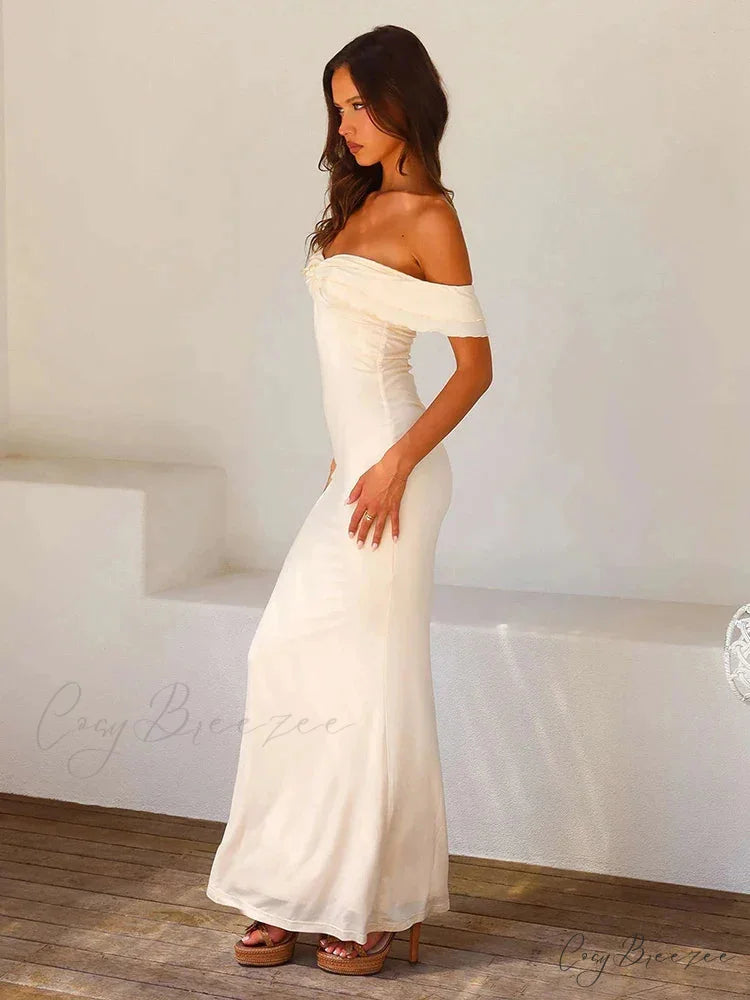 Slim Bodycon Maxi Vacation Dress vacationdress-250223