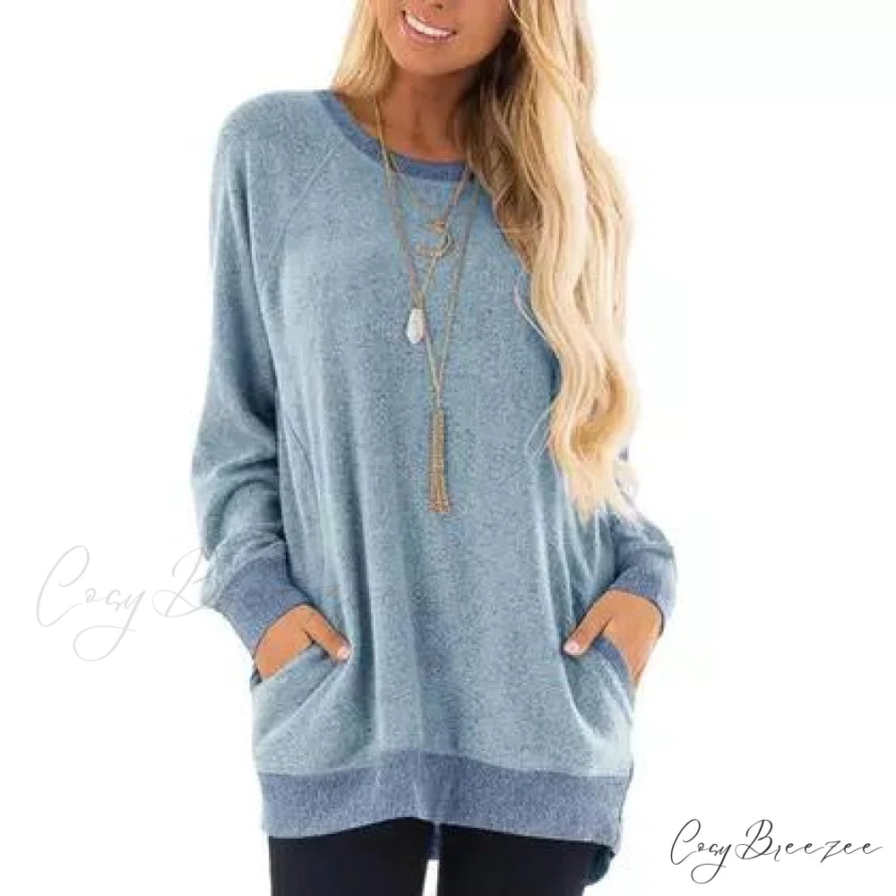 Soft Arm Haute Pullover Long Women’s Edition Sweatshirt Blue / S