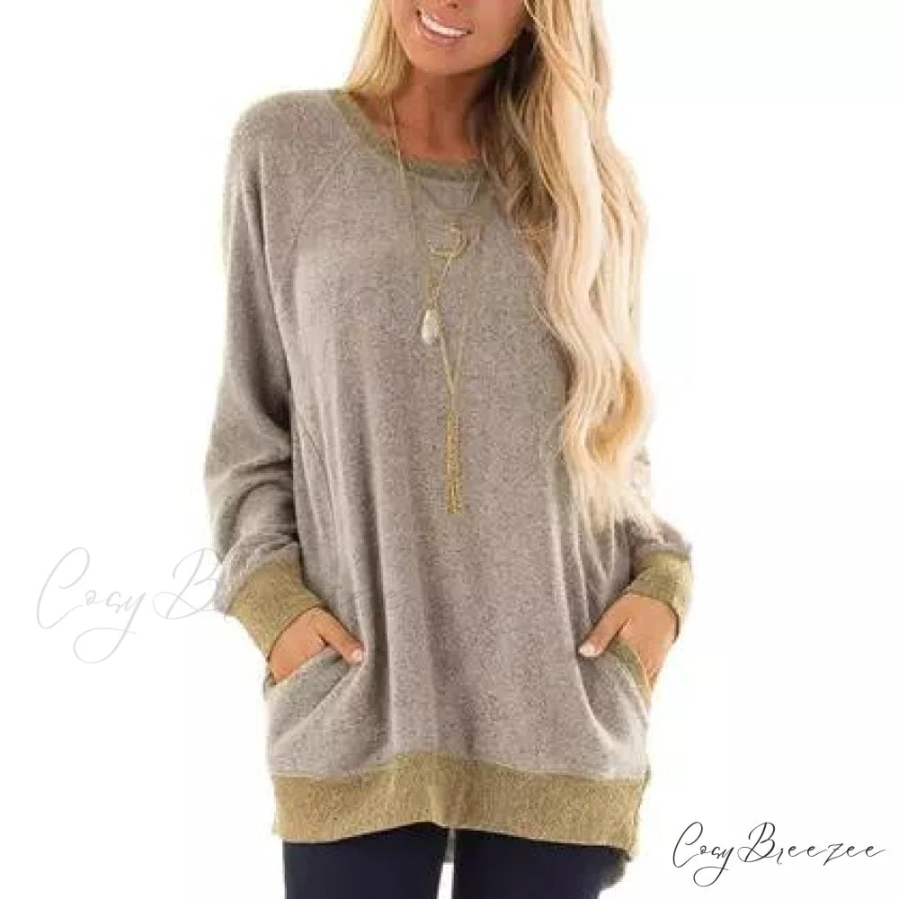 Soft Arm Haute Pullover Long Women’s Edition Sweatshirt Khaki / S