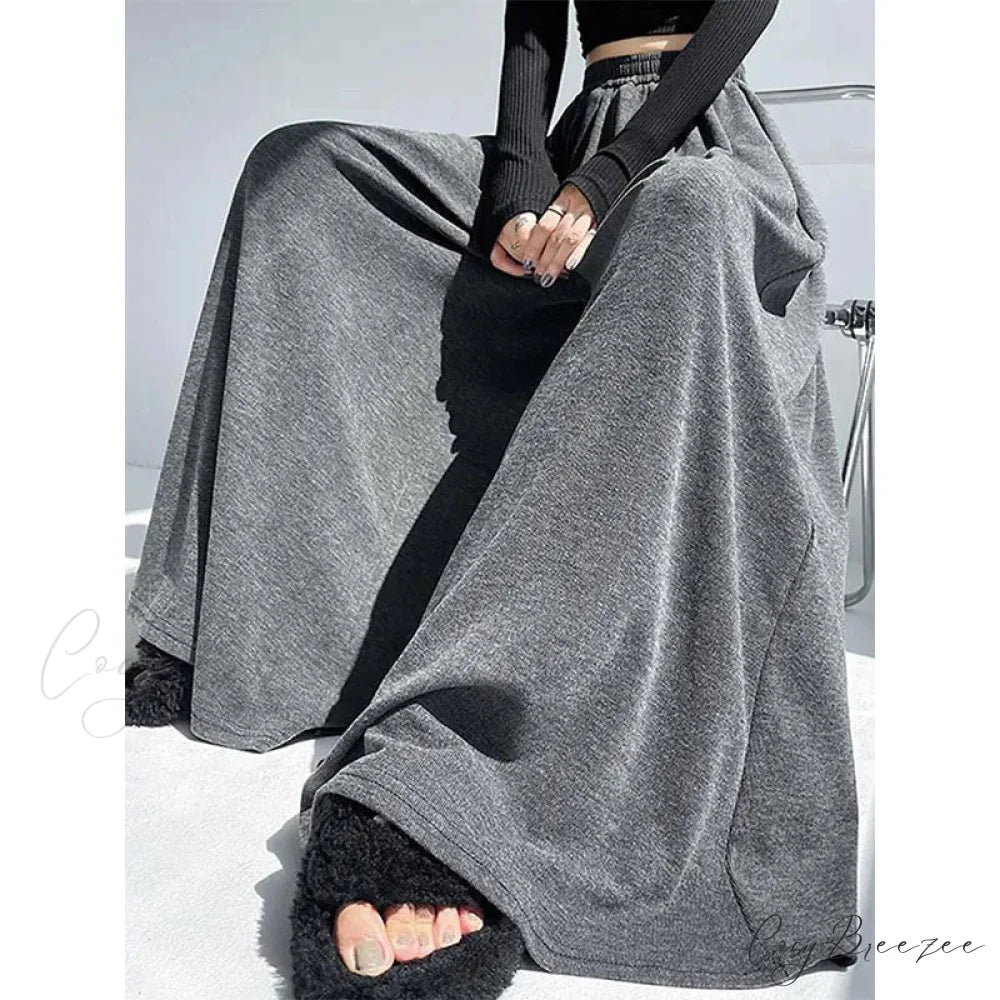 Soft High Waist Relaxed Wide Leg Pants pants-241228