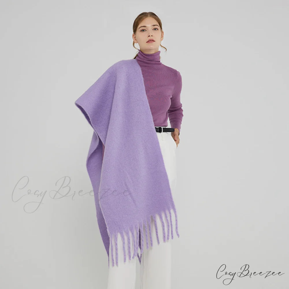 Soft Warm Thick Cozy Elegant Modern Trendy Classic Scarf Purple