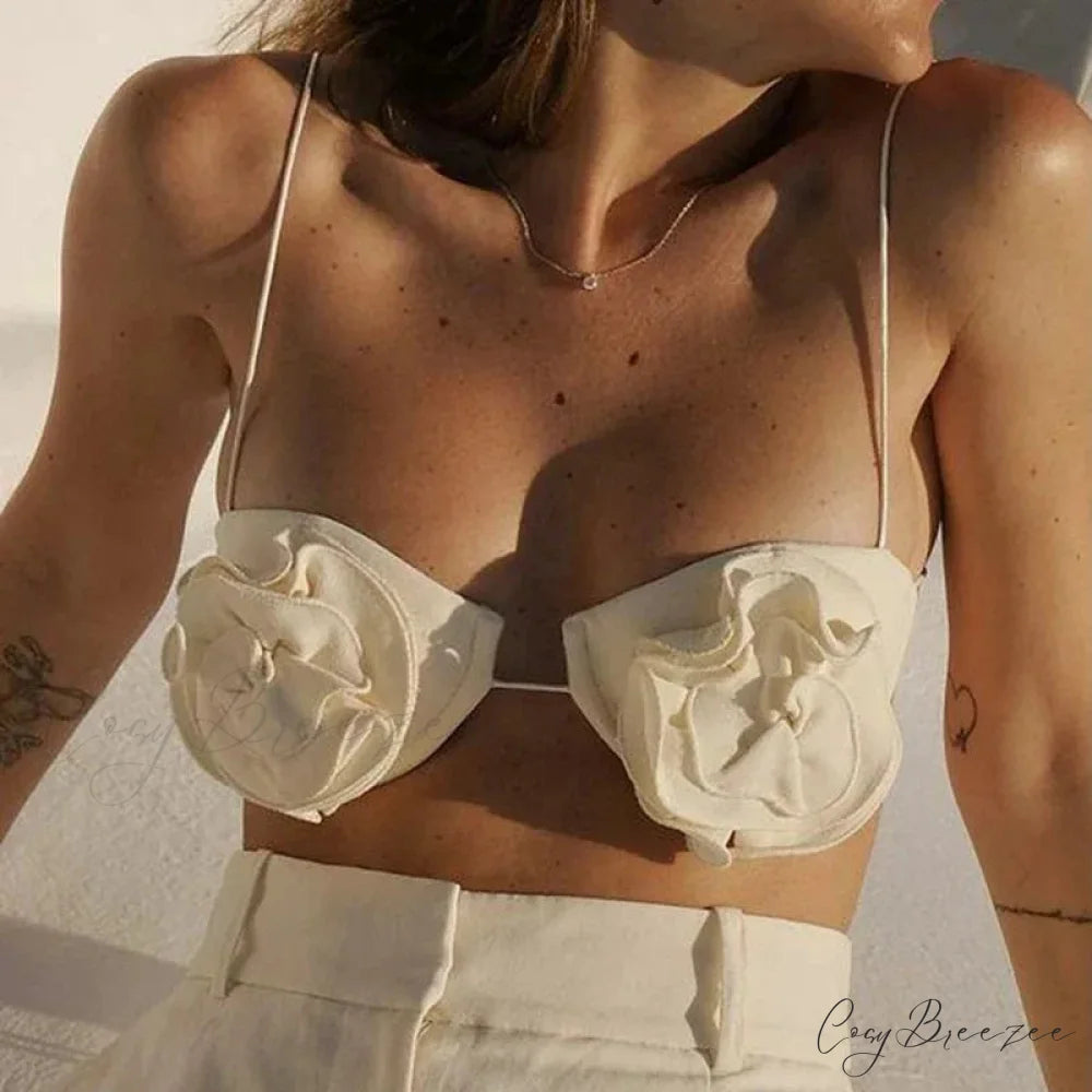 Solid Color Tie-Up Backless Crop Top APRICOT / S croptop-250126