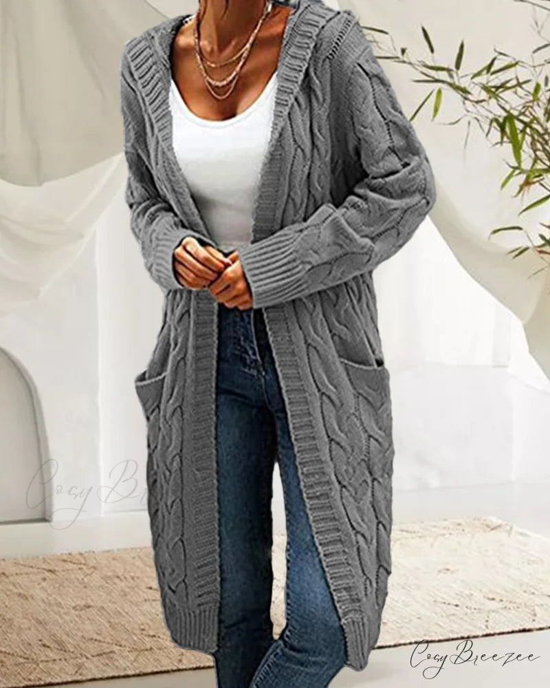 Solid Long Color Cardigan