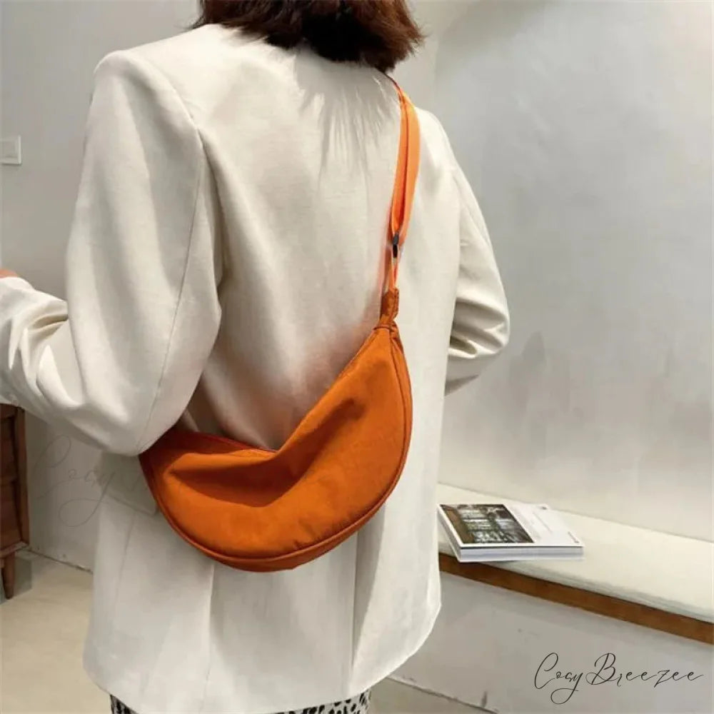 Solid Nylon Travel Crossbody Waist Bag crossbody-250126