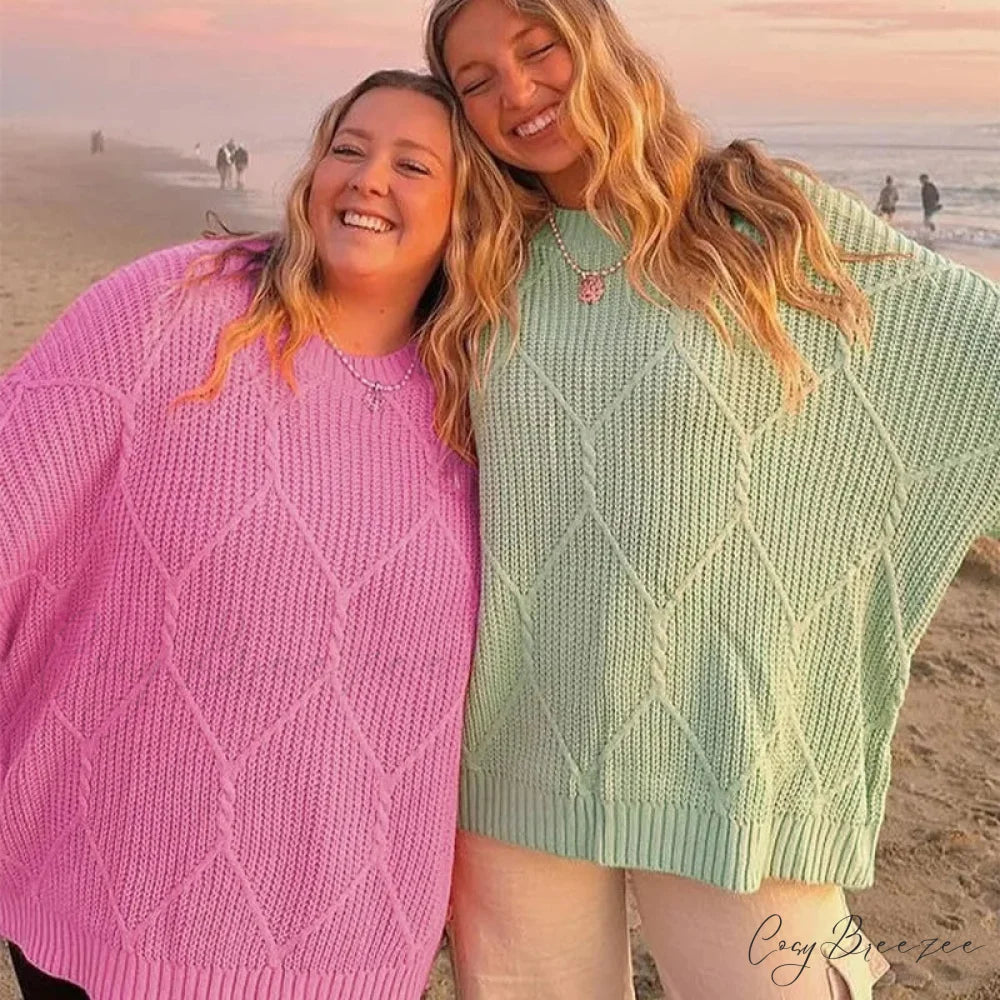 Solid O-neck Ribbed Long Sleeve Sweater swraters-241228