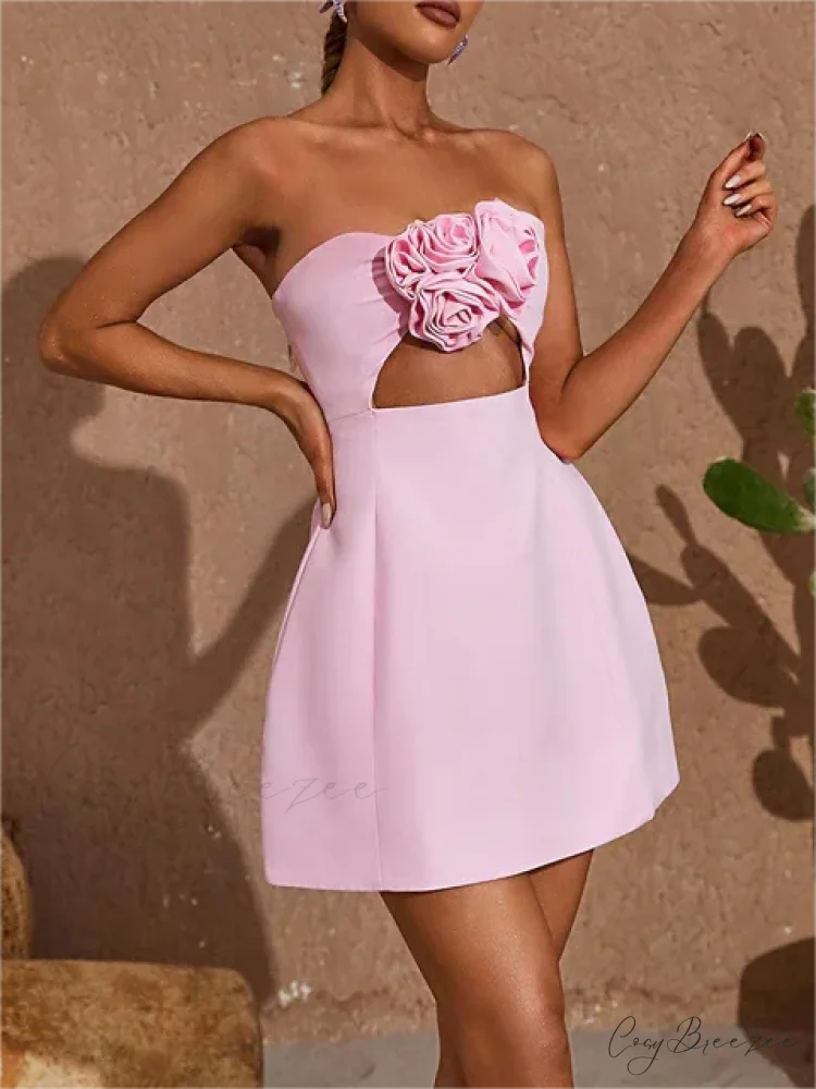 Solid Off-Shoulder Mini Dress minidress-250223