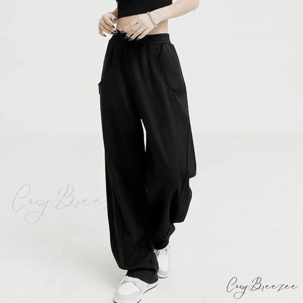 Solid Relaxed Street Dance Pants Black / S pants-241228
