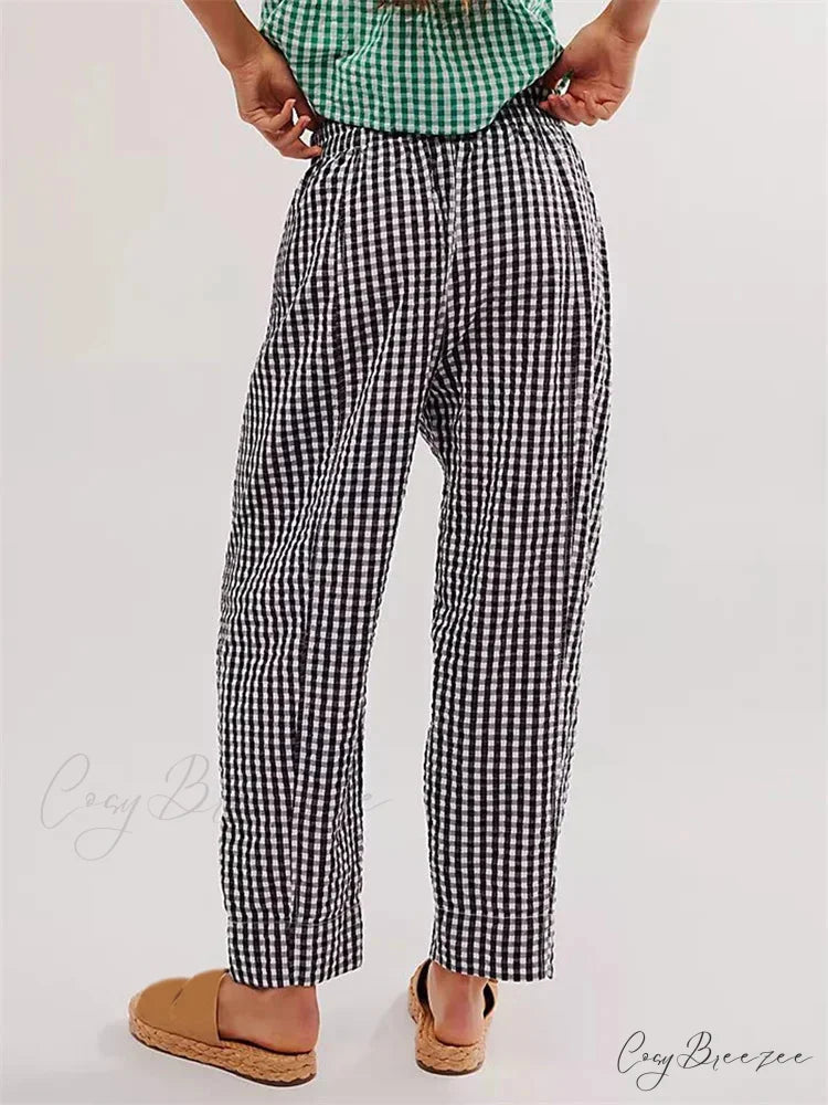 Solid Shade Lounge Stretchy Waist Easy-Fit Pant pant-250223