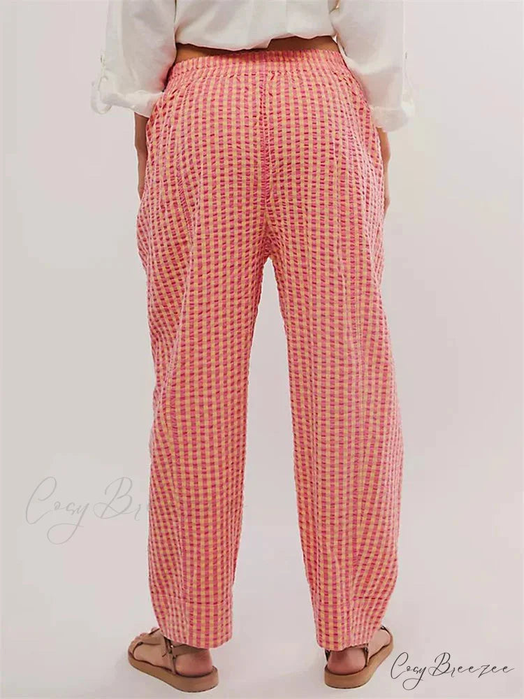 Solid Shade Lounge Stretchy Waist Easy-Fit Pant pant-250223