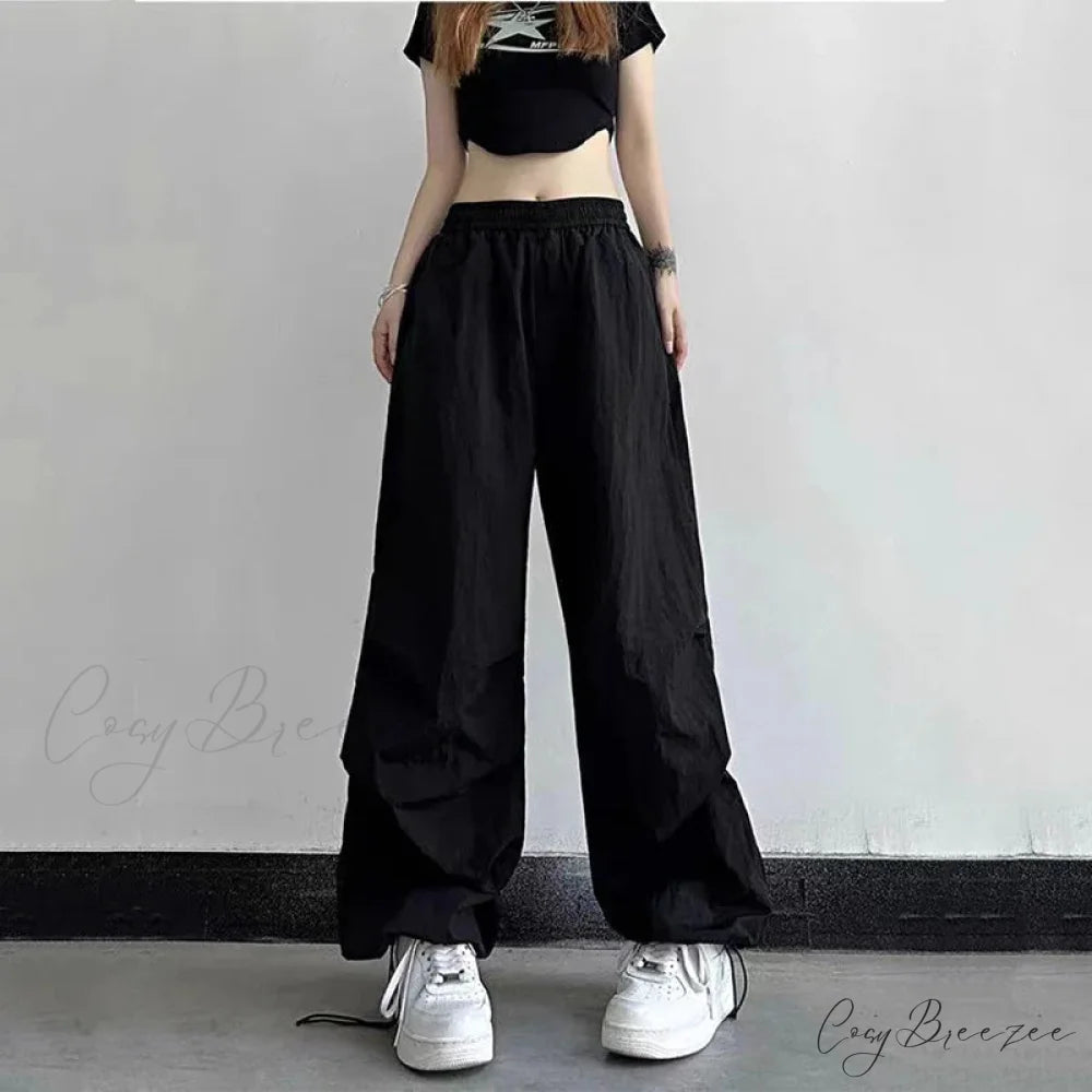 Spicy Girl Quick Drying High Waist Pants Black / S pants-241228