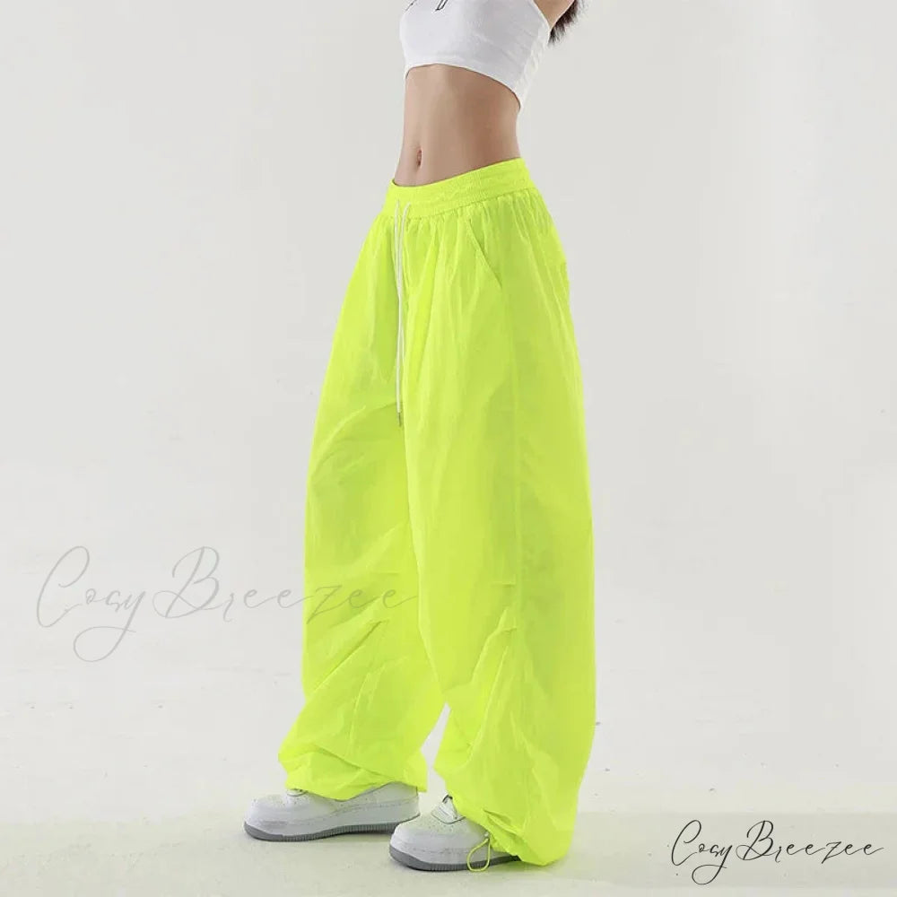 Spicy Girl Quick Drying High Waist Pants Grass Green / S pants-241228