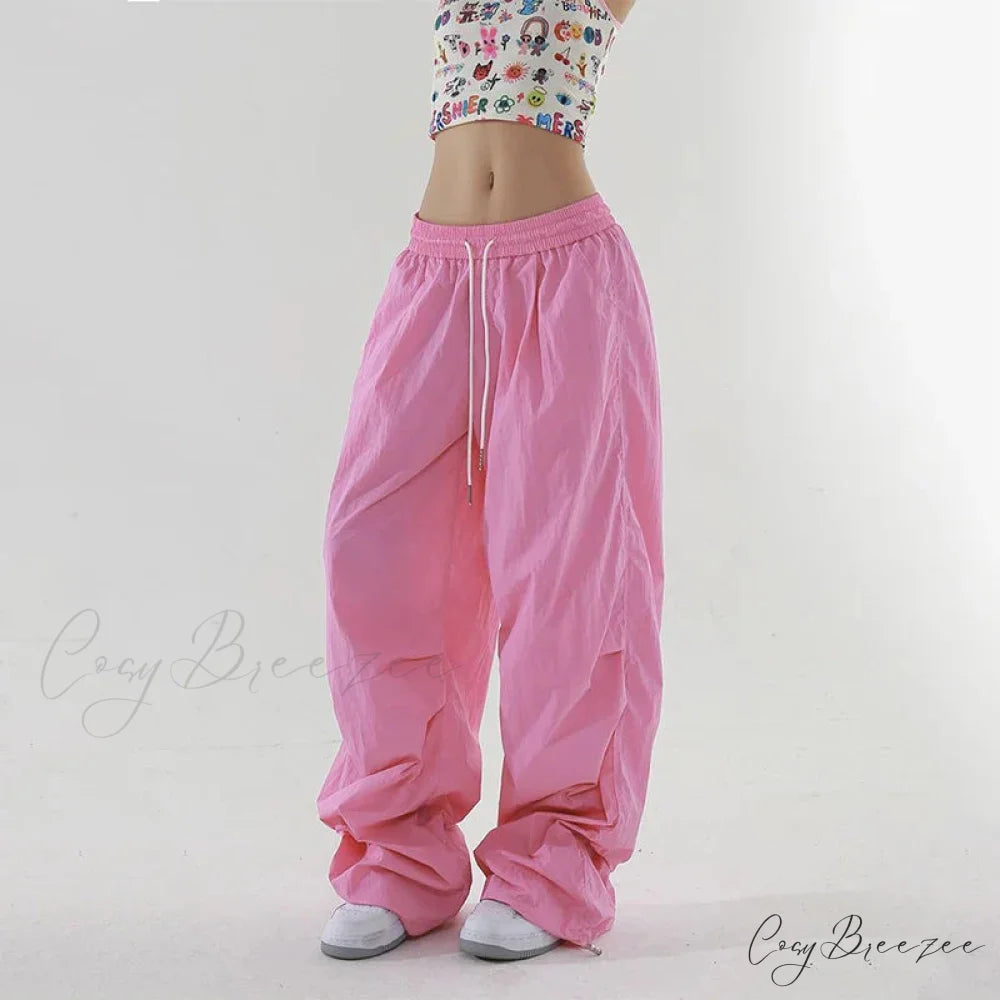 Spicy Girl Quick Drying High Waist Pants Pink / S pants-241228