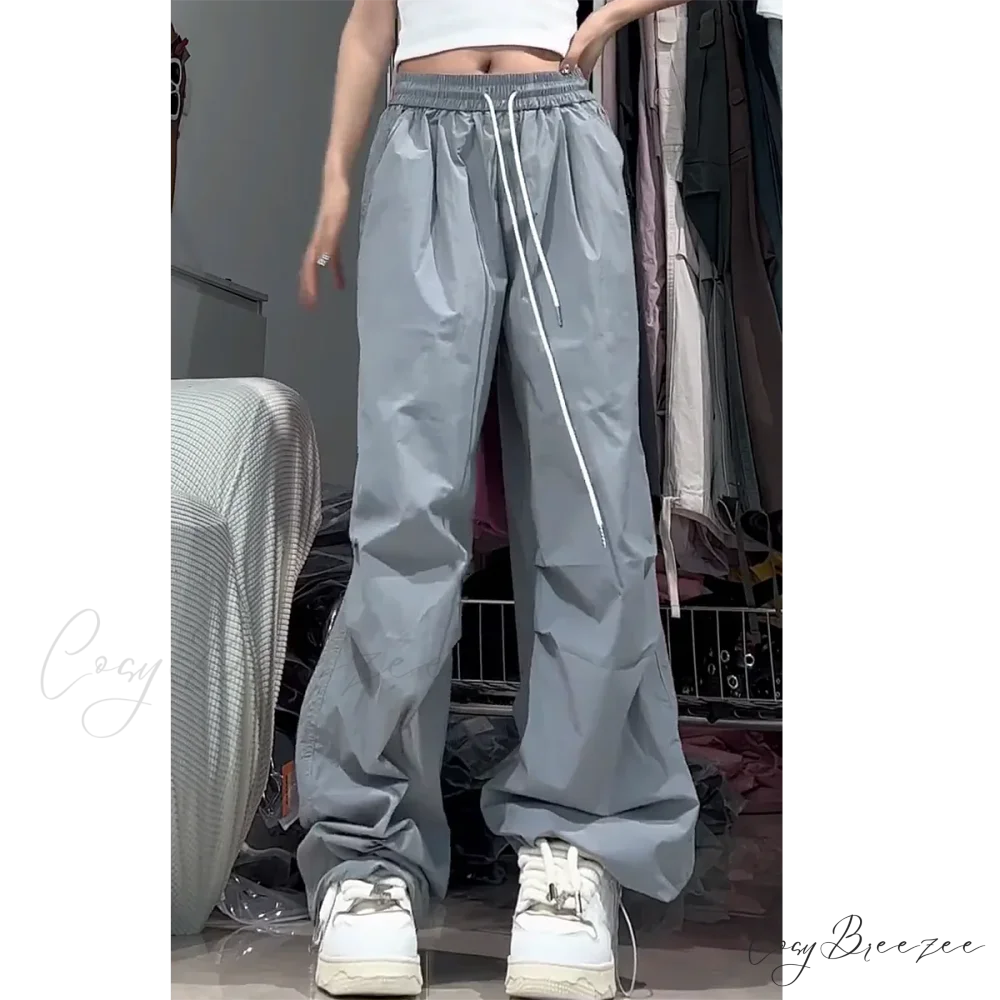 Spicy Girl Relaxed High Waist Pants GRAY / S pants-241228
