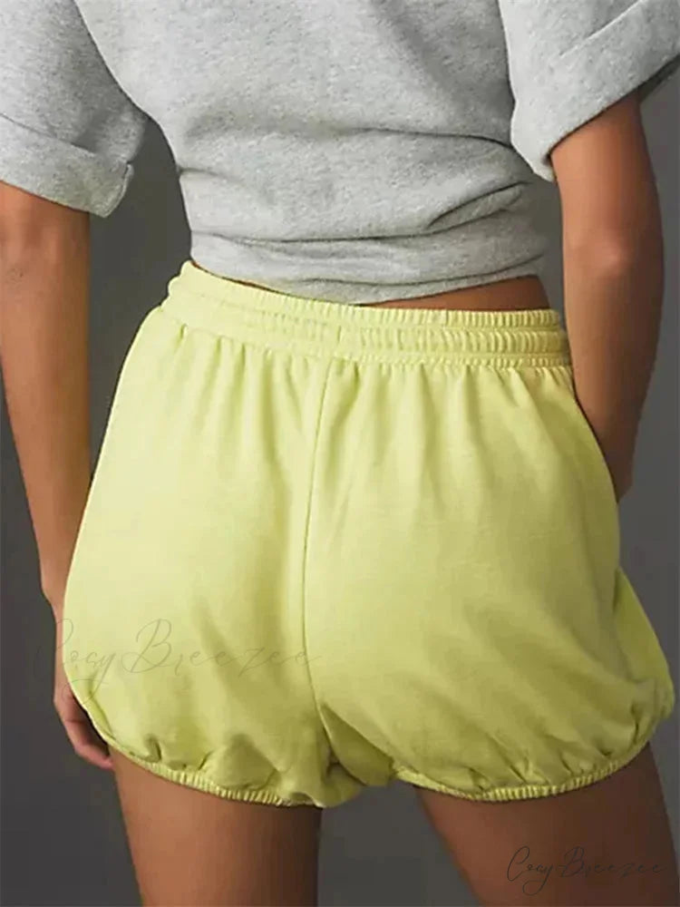 Spliced Fitted Low-Waist Short short-250223