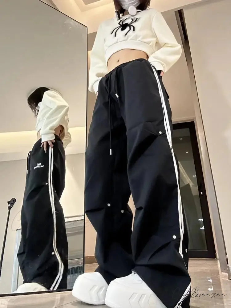 Spring Cargo Pants Joggers Black / S pants-241228