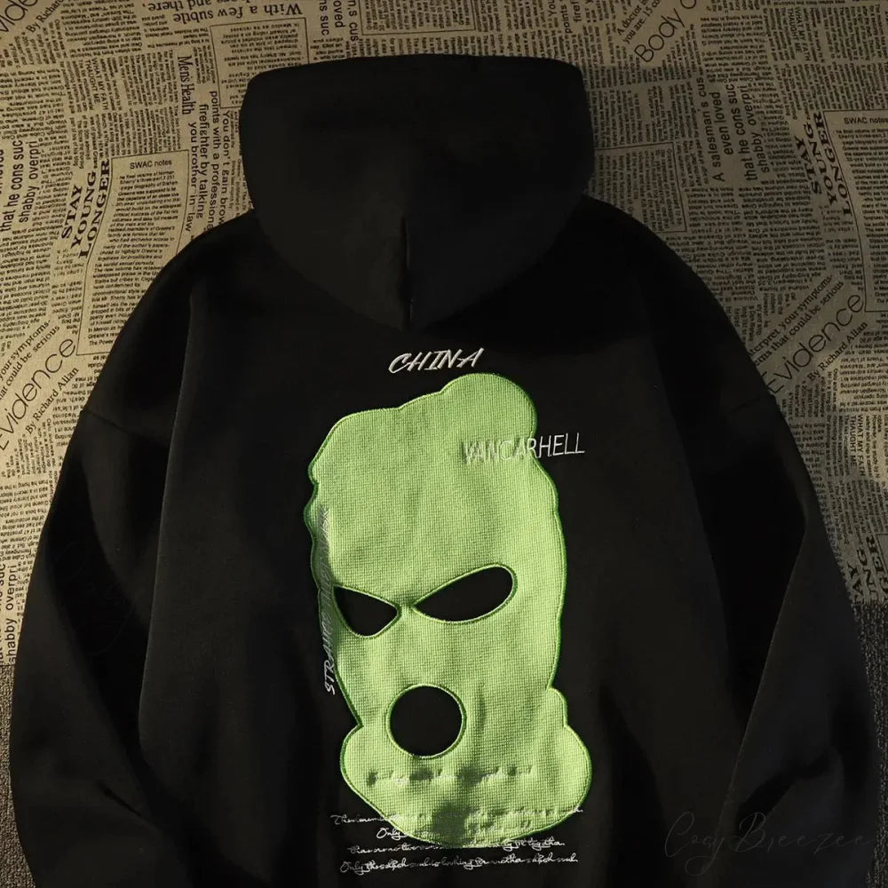 Spring Funny Head Hoodie black 1 / M hoodies-241228