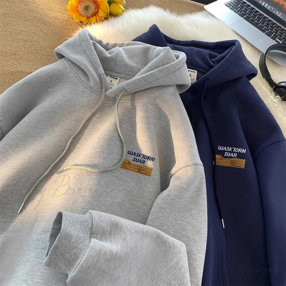 Spring Letter Graphic Streetwear Hoodie hoodies-241228