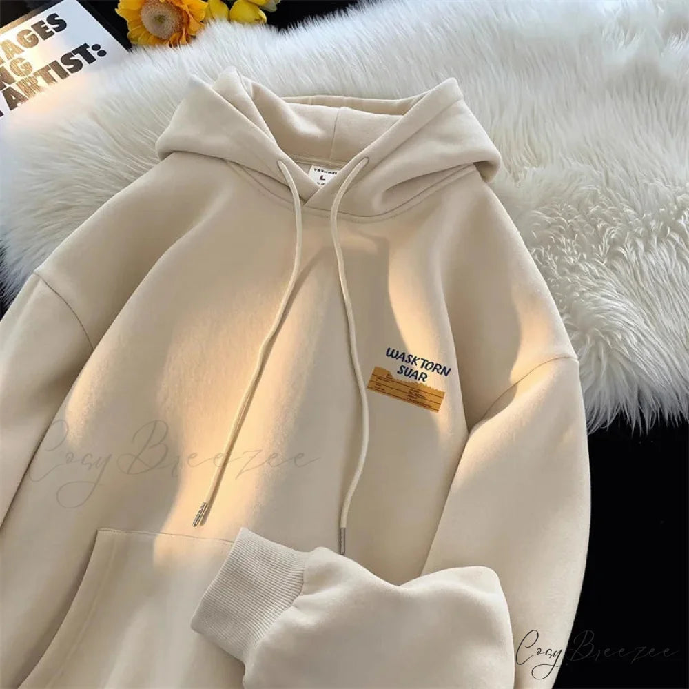 Spring Letter Graphic Streetwear Hoodie hoodies-241228
