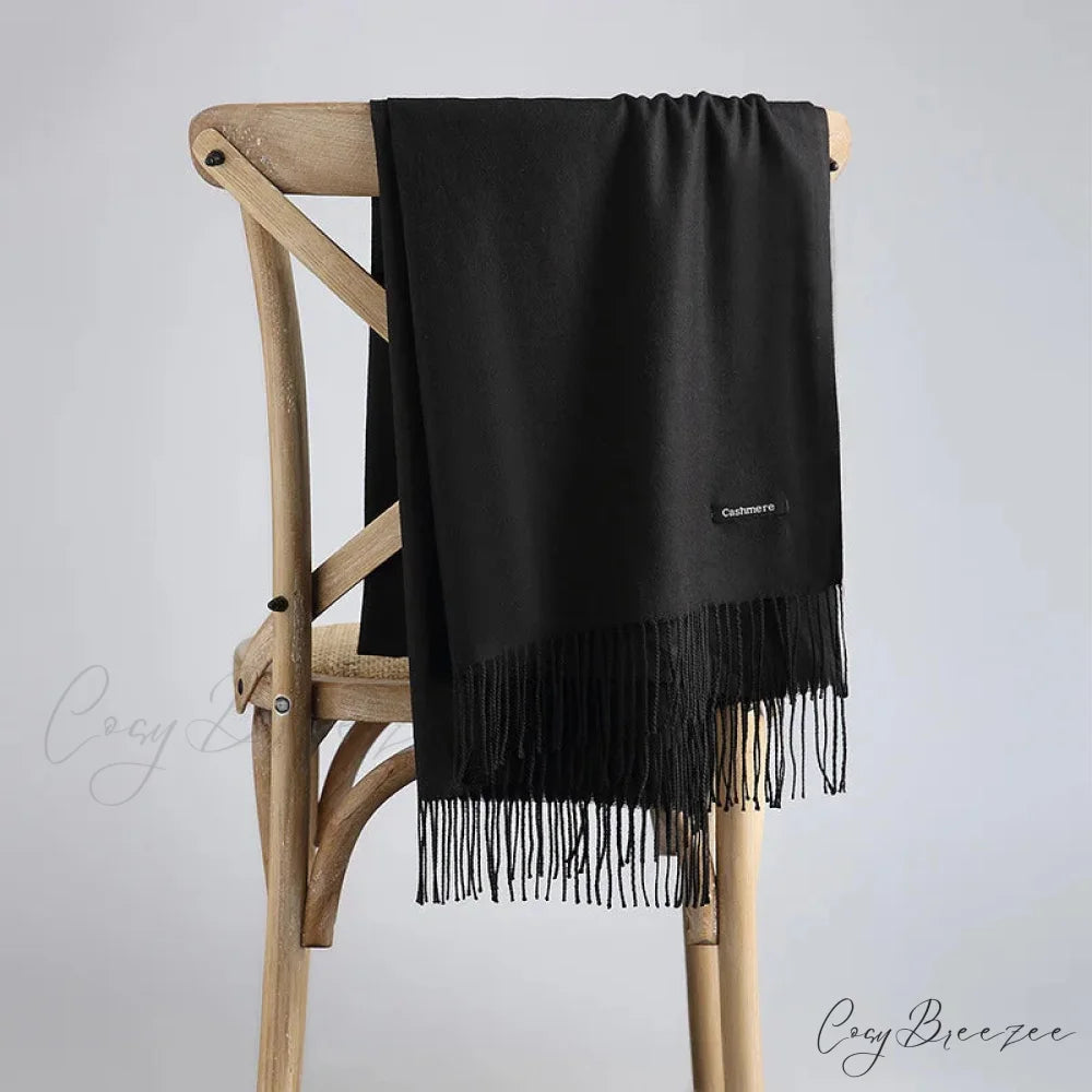 Spring Winter Solid Cashmere Scarf Color13 / One Size scarf-241228