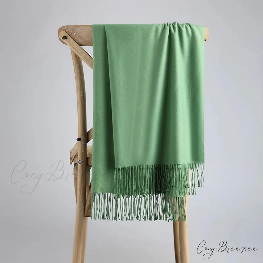 Spring Winter Solid Cashmere Scarf Color2 / One Size scarf-241228