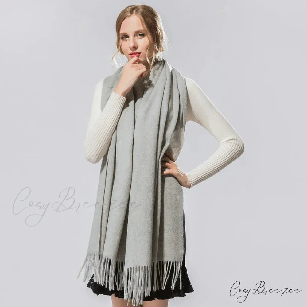 Spring Winter Solid Cashmere Scarf Color20 / One Size scarf-241228