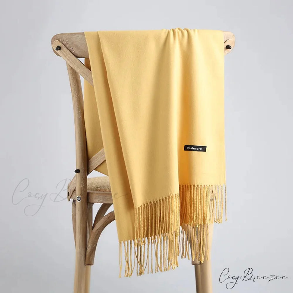 Spring Winter Solid Cashmere Scarf Color23 / One Size scarf-241228